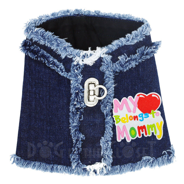 My Heart Belongs to Mommy Denim Harness Vest