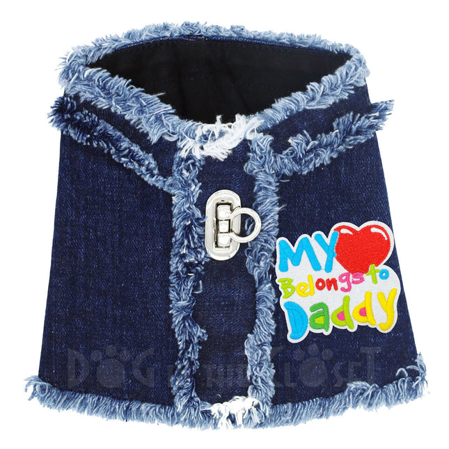 My Heart Belongs to Daddy Denim Harness Vest