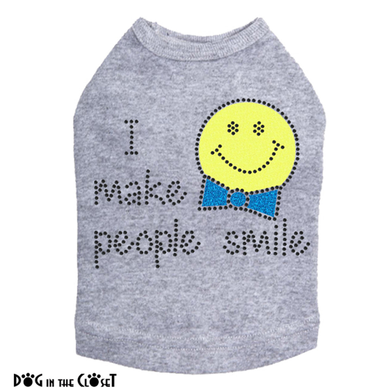 I Make People Smile (Boy) - Dog Tank Heather Gray