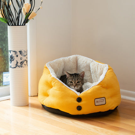 Armarkat Cat Bed C75HMB/MH Gold Waffle and White