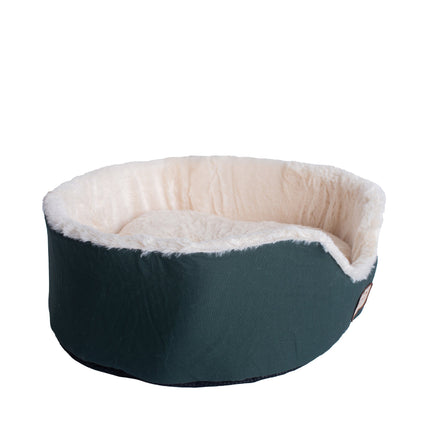 Armarkat Cat Bed Oval pet cuddle house Laurel Green/Ivory