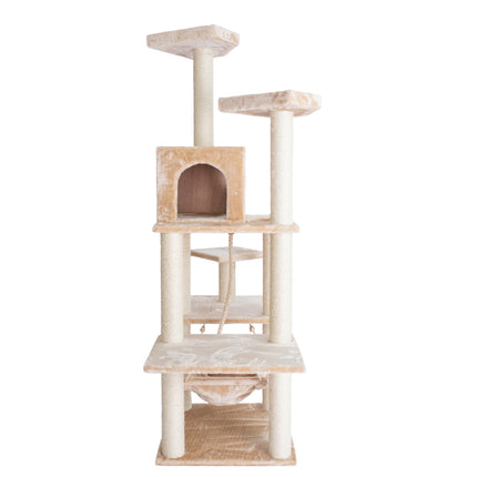 Armarkat 72" Beige Cat Tree With Spacious Condo SratchIng Post A7202