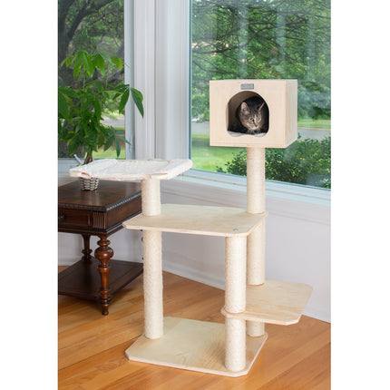 Armarkat Premium Scots Pine Solid Wood Cat Tree 50" Tall S5103