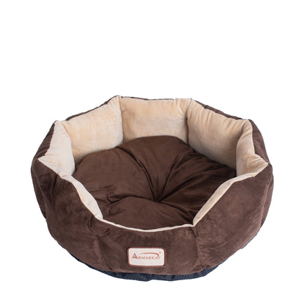 Armarkat Cozy Pet Bed Mocha/Beige for Cats and Extra Small Dogs