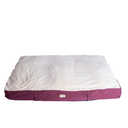 Armarkat M02HJH/MB-X Extra Large Pet Bed Mat With Poly Fill Cushion & Removel Cover Burgundy & Ivory