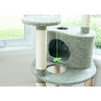 Armarkat Multi-Level Cat Condo Furniture Sisal Covered Scratcher 60" X6001