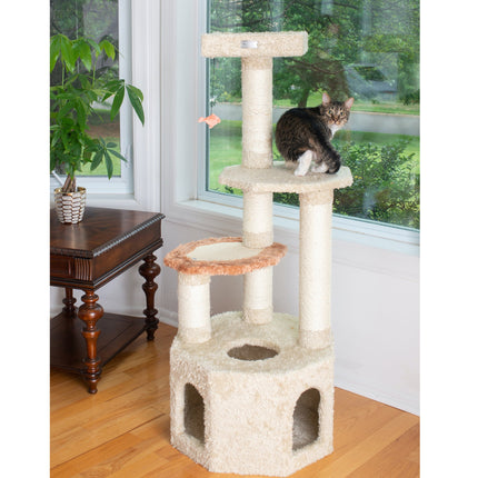 Armarkat X5703 Soft Heavy-Carpet Cat Furniture With Condo For Large Cat