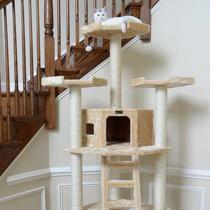 Armarkat Multi-function Cat Tower W Spacious Condo Perches A8001 Beige