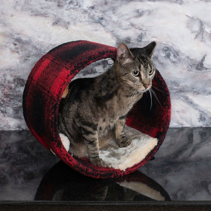 Armarkat B1201 Cat Hideaway Tunnel Scotch Plaid