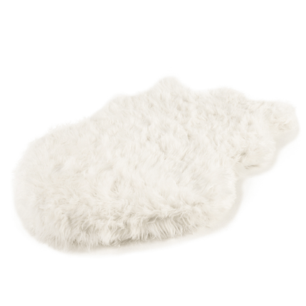 PupRug by Paw.com™ Faux Fur Orthopedic Dog Bed - Curve Polar White