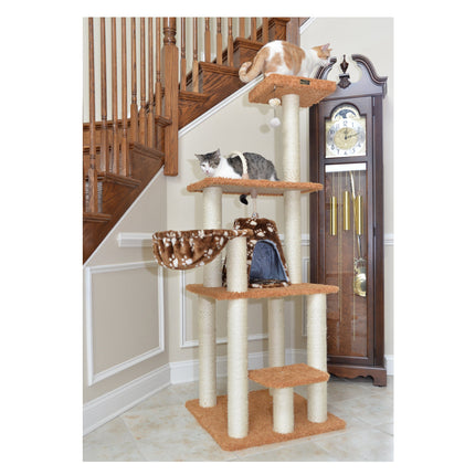 Armarkat Brown Carpet Cat Furniture Pressed Wood Kitty Tower A6403