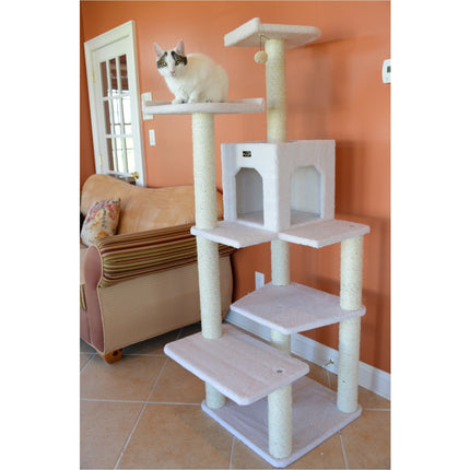 Armarkat B6802 Classic Cat Tree In Ivory Jackson Galaxy Approved Six Levels With Condo and Two Perches