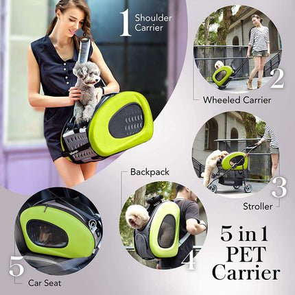 5-in-1 Combo EVA Pet Carrier/Stroller (Luxury package)