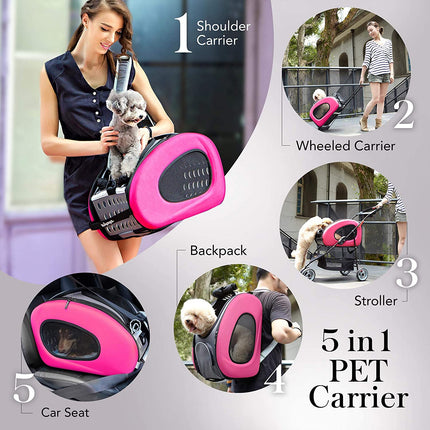 5-in-1 Combo EVA Pet Carrier/Stroller (Luxury package)