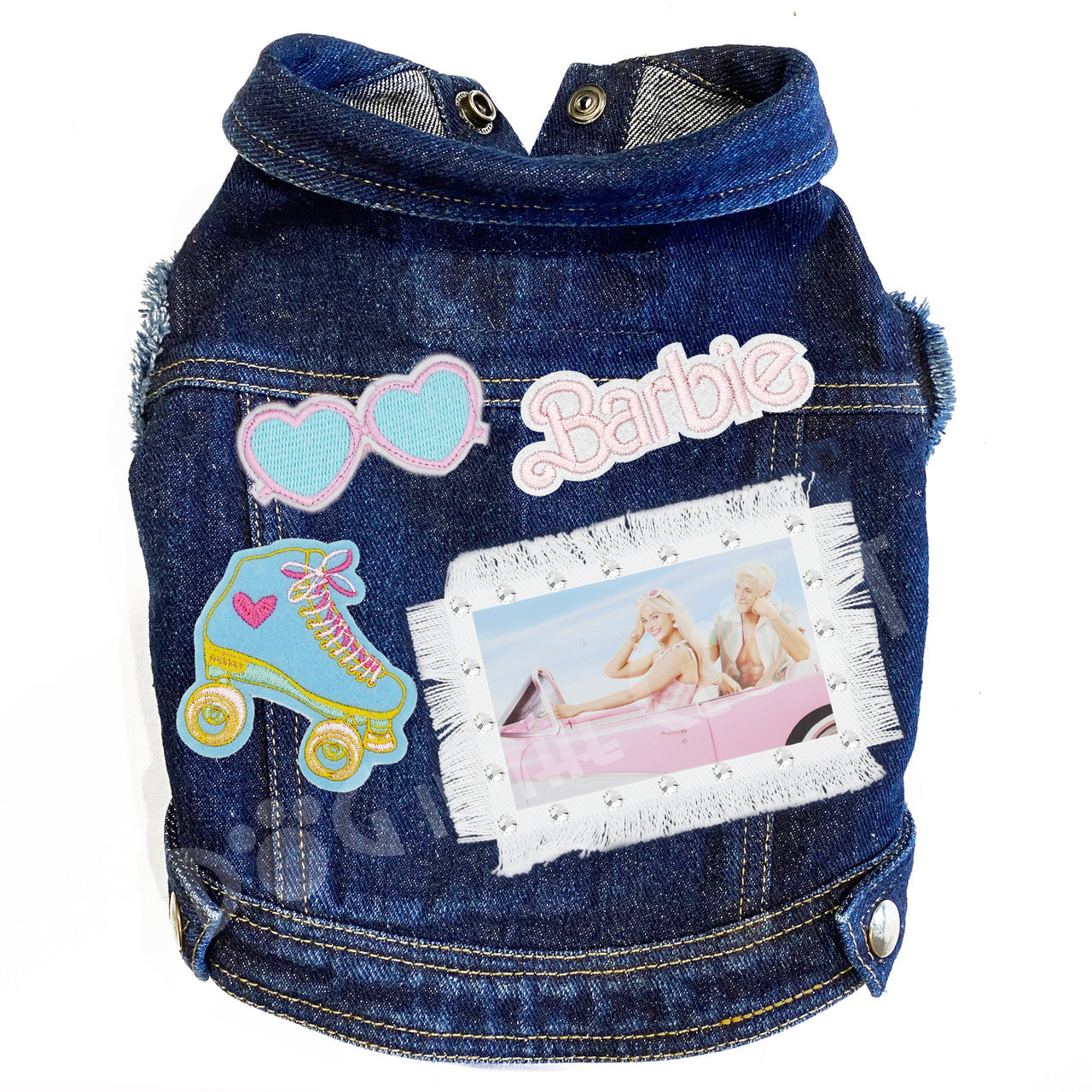 Barbie Dog Jacket Blue Denim