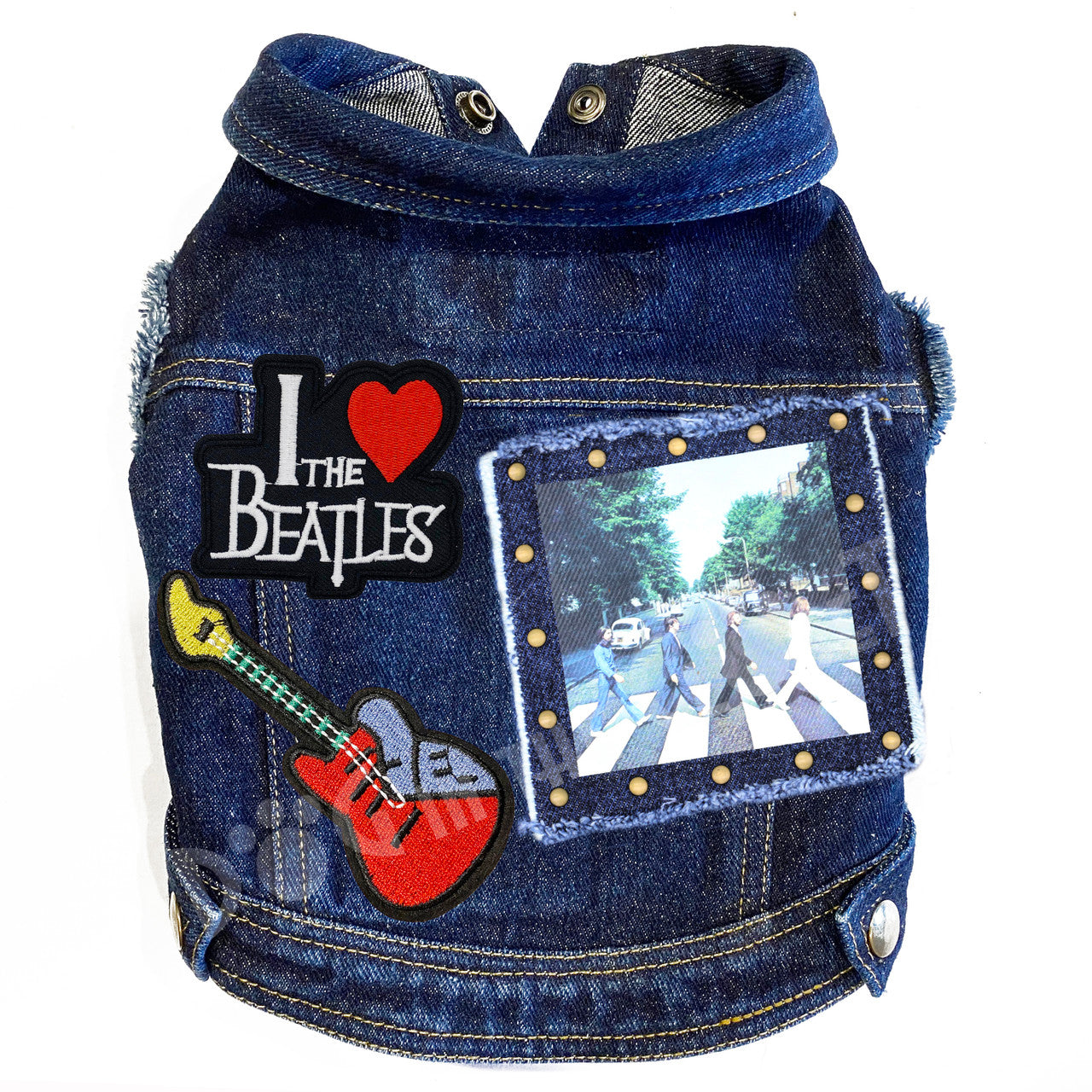 Rock Star (The Beatles) Abbey Lane Denim Dog Jacket Blue Denim