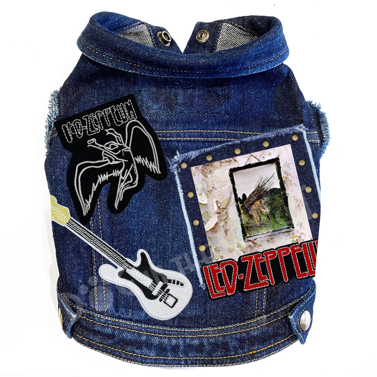 Rock Star - Led Zeppelin - Denim Dog Jacket Blue Denim