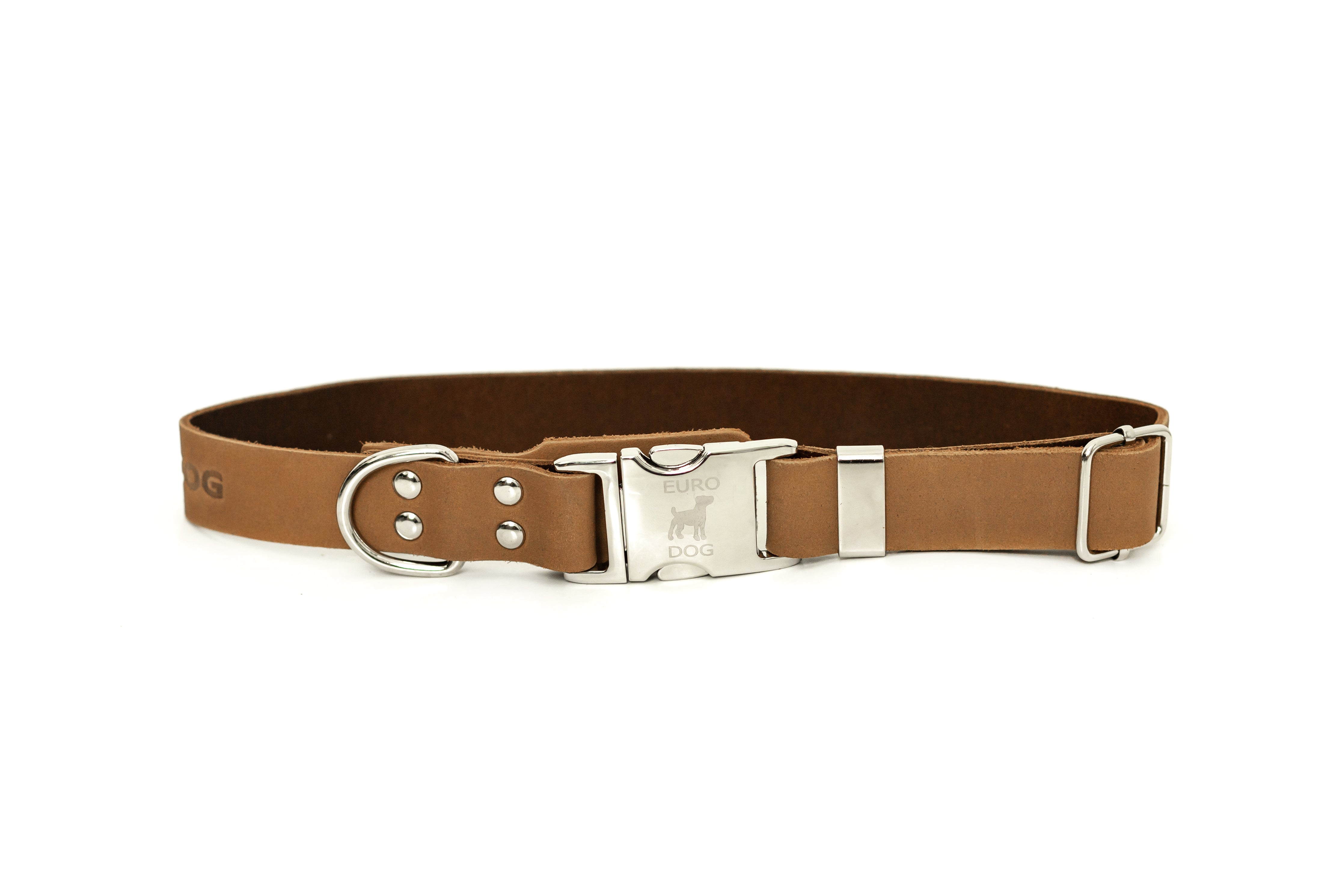 Modern Style Quick-Release Leather Dog Collar