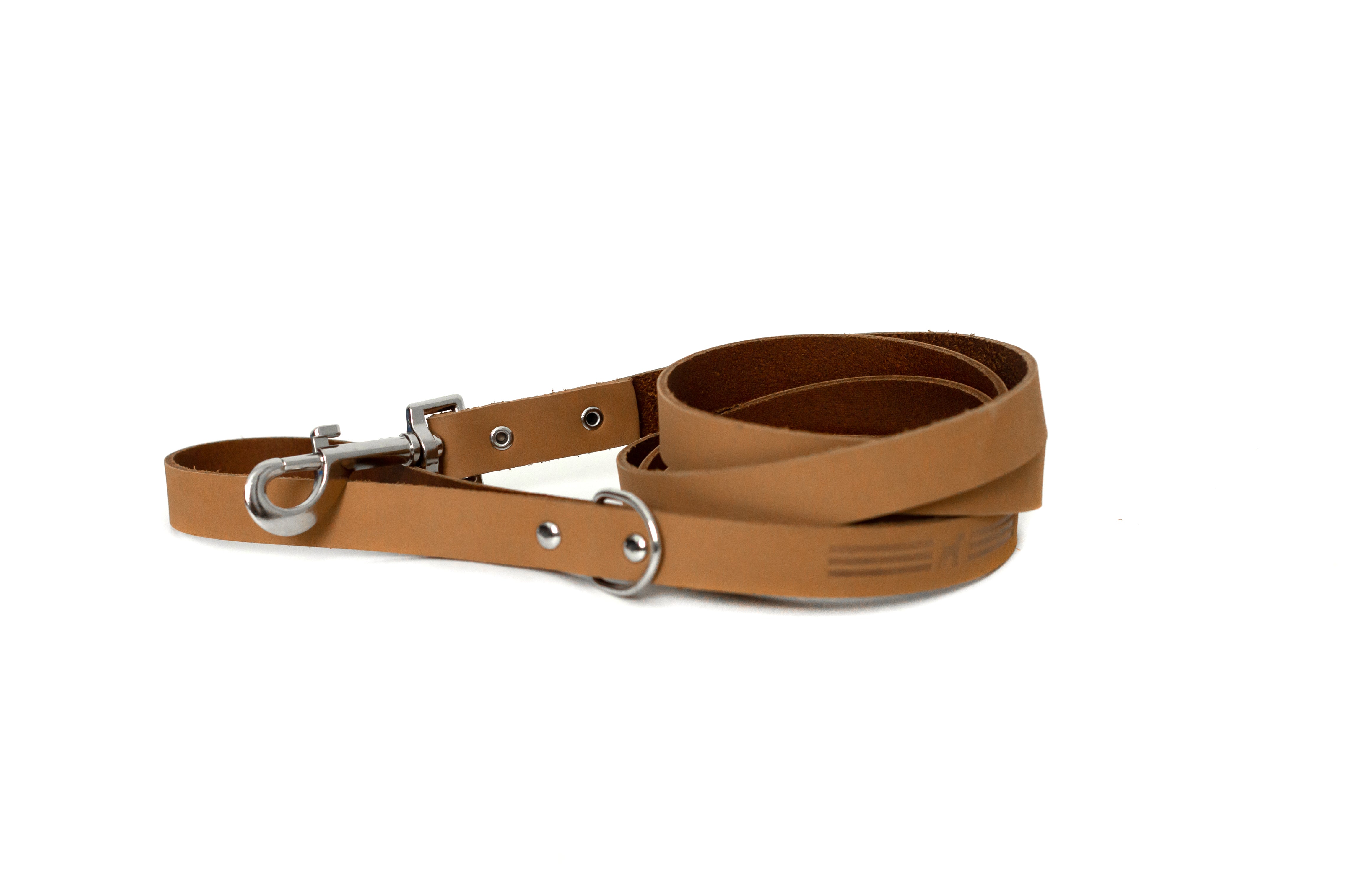 Modern Leather Leash Khaki