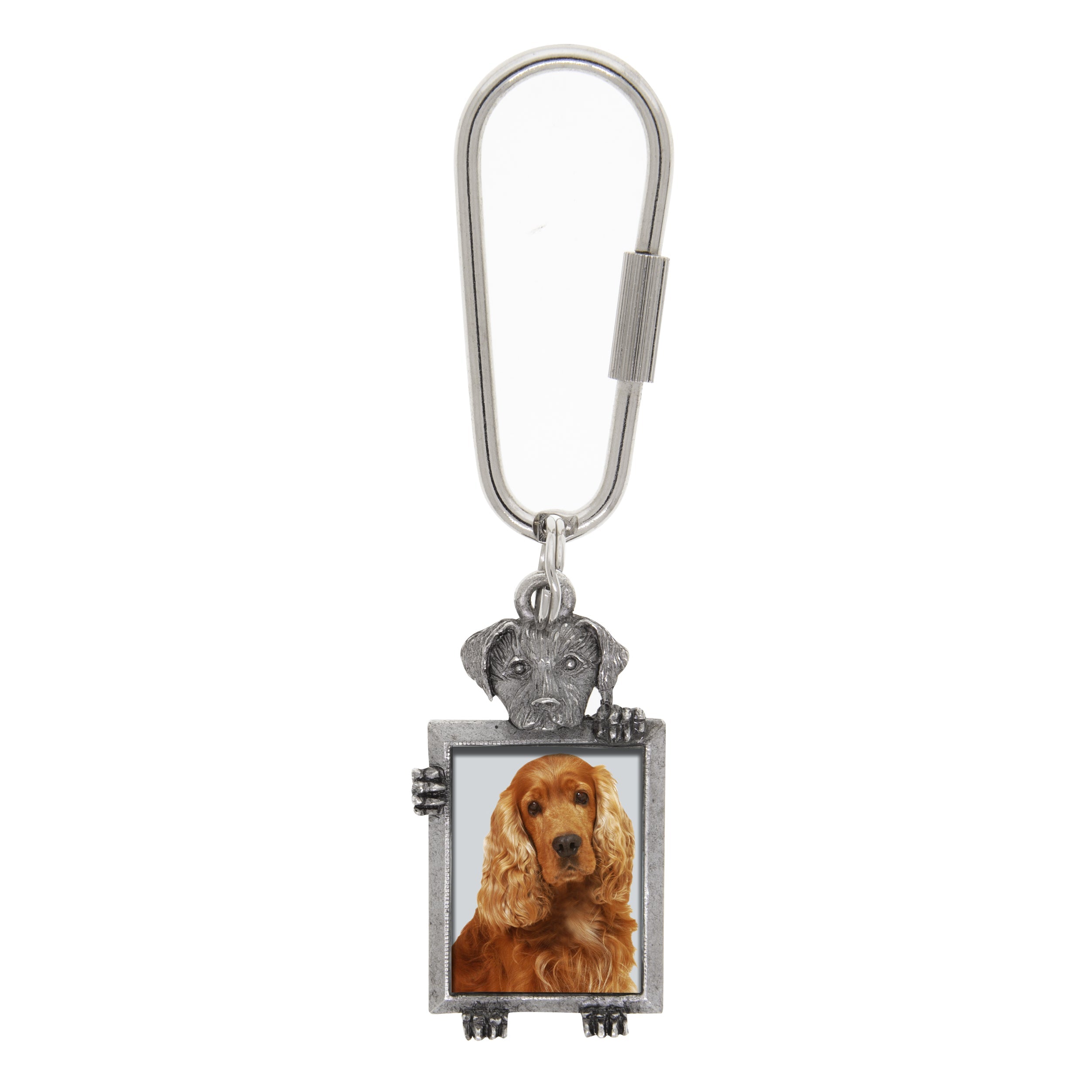 1928 Jewelry Dog Picture Carabiner Key Chain