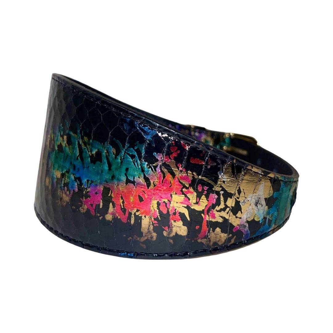 3” Wide Style, Multi Color Art Deco Custom Snake Collar