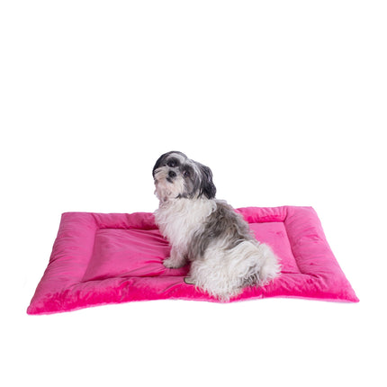 Armarkat M01CZH-M Medium Pet Bed Mat Dog Crate Soft Pad With Poly Fill Cushion Vibrant PInk