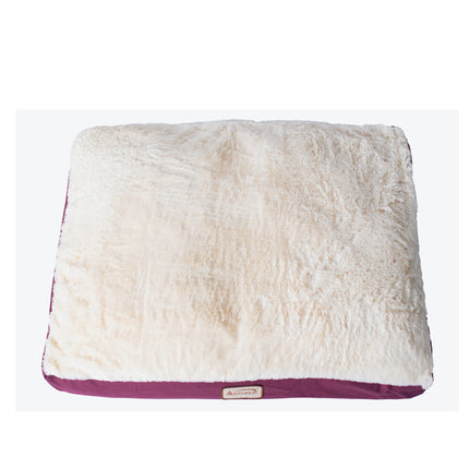 Armarkat M02HJH/MB-L Large Pet Bed Mat With Poly Fill Cushion& Removable Cover Ivory & Burgundy