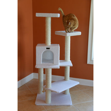 Armarkat Ivory 53" High Cat tree Fleece Covered Cat Climber B5701