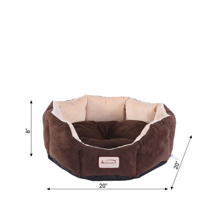 Armarkat Cozy Pet Bed Mocha/Beige for Cats and Extra Small Dogs