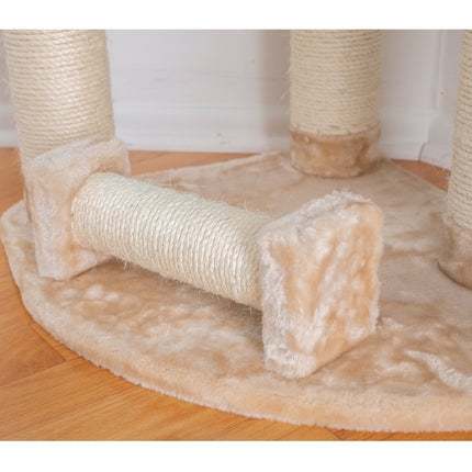 74 " H Press Wood Cat Tree With Cured Sisal Posts for Scratching A7463