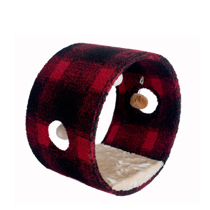 Armarkat B1201 Cat Hideaway Tunnel Scotch Plaid