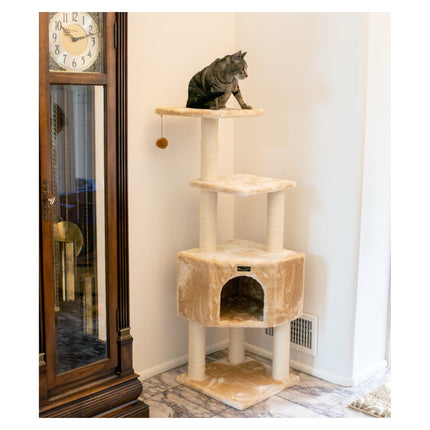 Armarkat 3 Levels Cat Tower for Kittens Play 48 Height Beige A4801