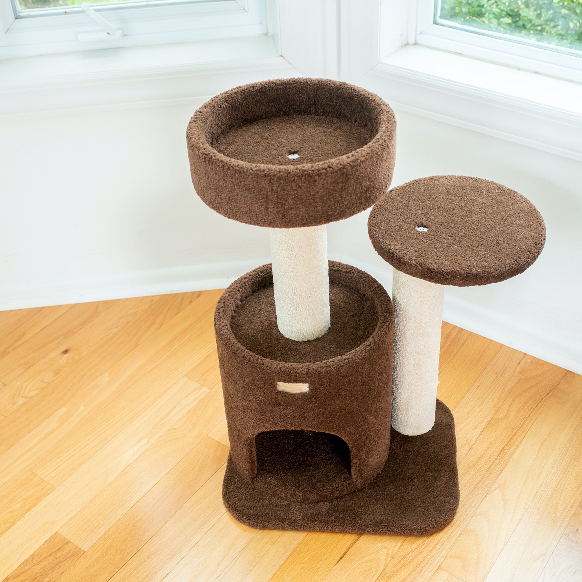 Armarkat F3005 Carpeted Cat Tree Condo, Kitten Activity Tree, Brown