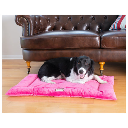 Armarkat M01CZH-L Large Pet Bed Mat Dog Crate Soft Pad With Poly Fill Cushion Vibrant PInk