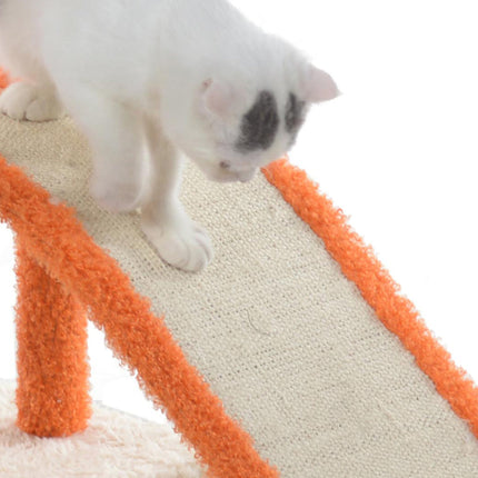 Two-Level Platform Scratcher W Sisal Carpet Ramp