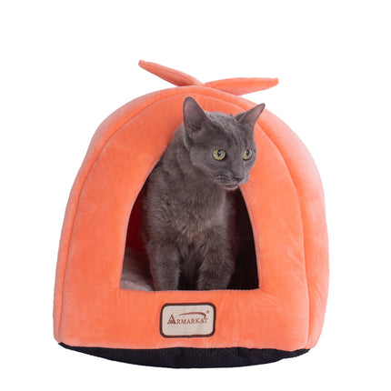 Armarkat Cat Bed Cave Shape Orange/Ivory C10HCS/MB