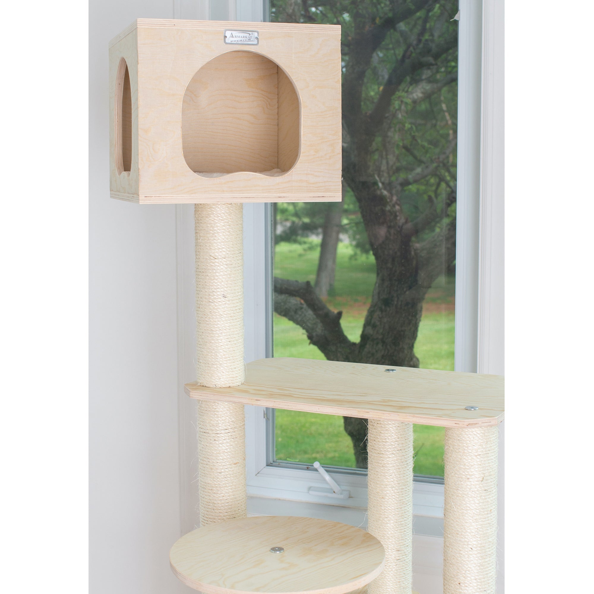 Armarkat Premium Scots Pine 69-Inch Cat Tree With Five Levels, Perch, Condo