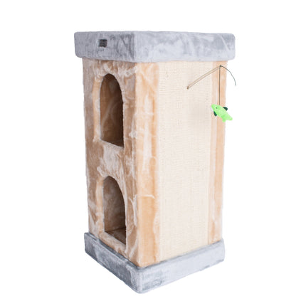 Armarkat Double Condo Cat House With SratchIng Carpet For Cats Kitty Enjoyment