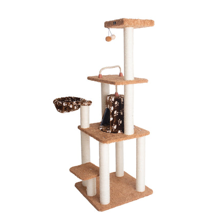 Armarkat Brown Carpet Cat Furniture Pressed Wood Kitty Tower A6403