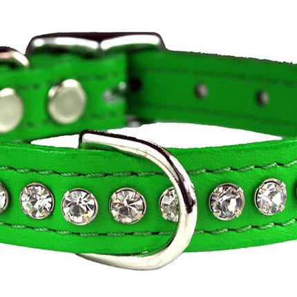 Emerald Green Signature Leather Crystal Collar