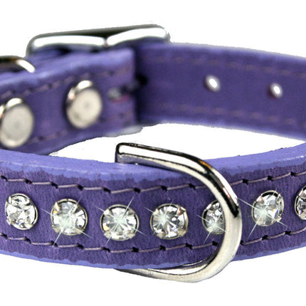 Lavender Signature Leather Crystal Collar