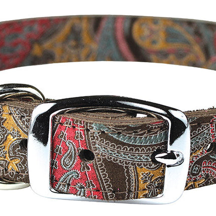 Chocolate Paisley Leather Collection