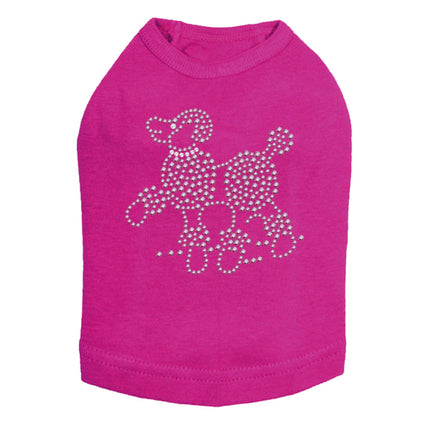 Poodle (Pink Rhinestuds) - Dog Tank