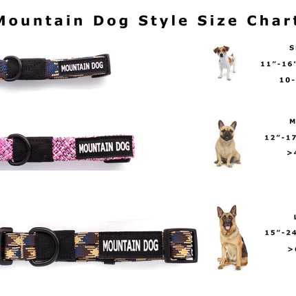 Adventure Style Mountain Argyle Climbing Rope Dog Collar