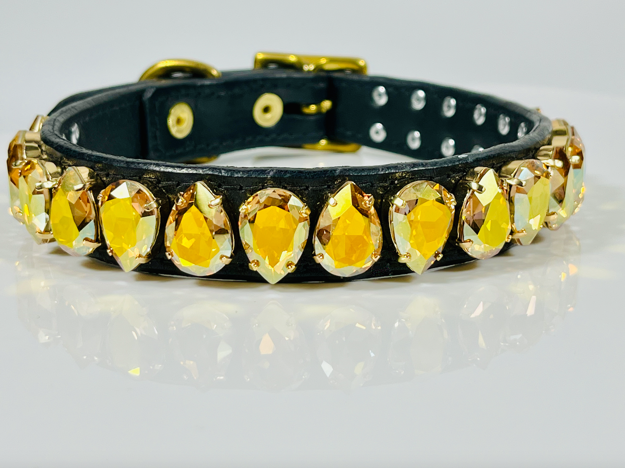 Easy Liz Dog Collar Metallic Sunshine