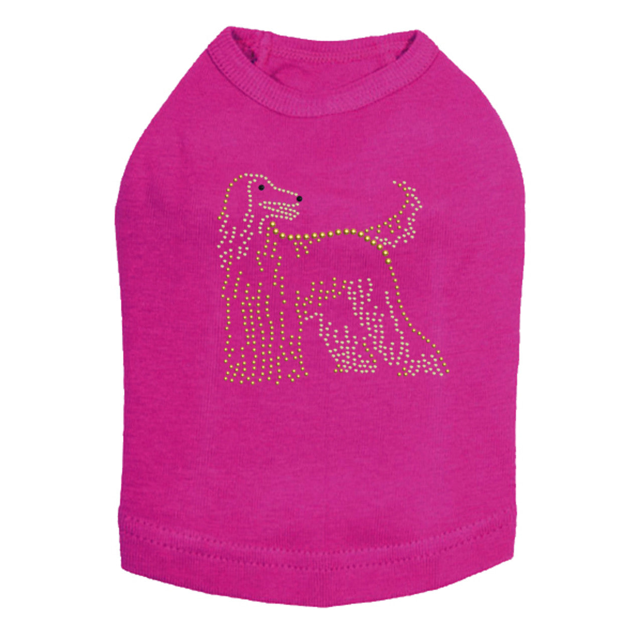 Afghan Hound - Dog Tank Hot Pink