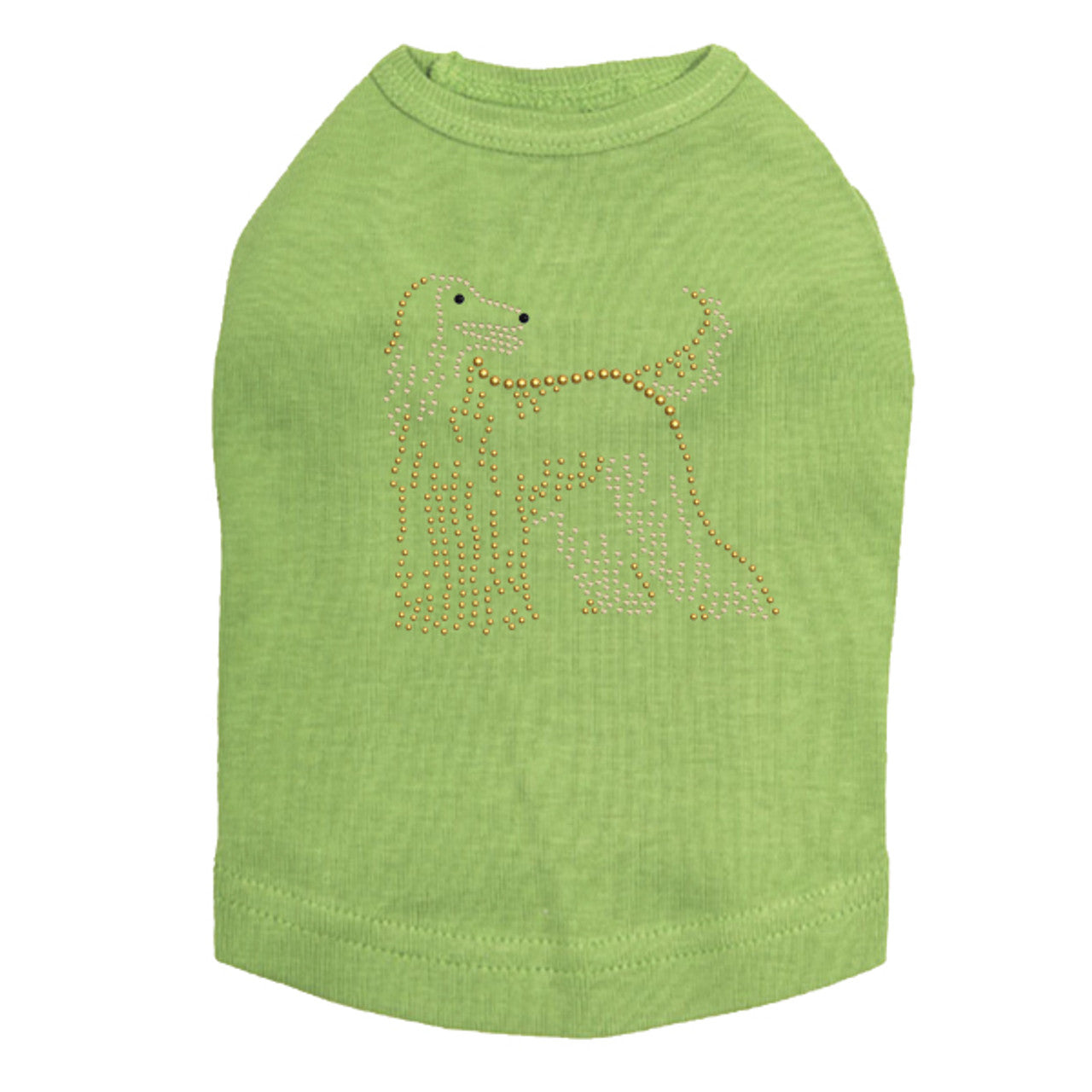 Afghan Hound - Dog Tank Lime Green