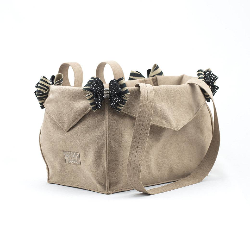 Black & Serengeti Double Nouveau Bow Luxury Carrier 1 Fawn