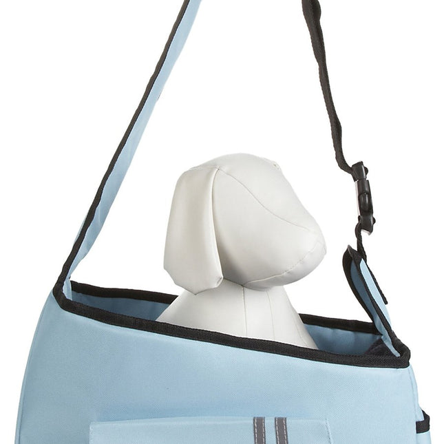 Blue Over-The-Shoulder Hands Travel Pet Carrier