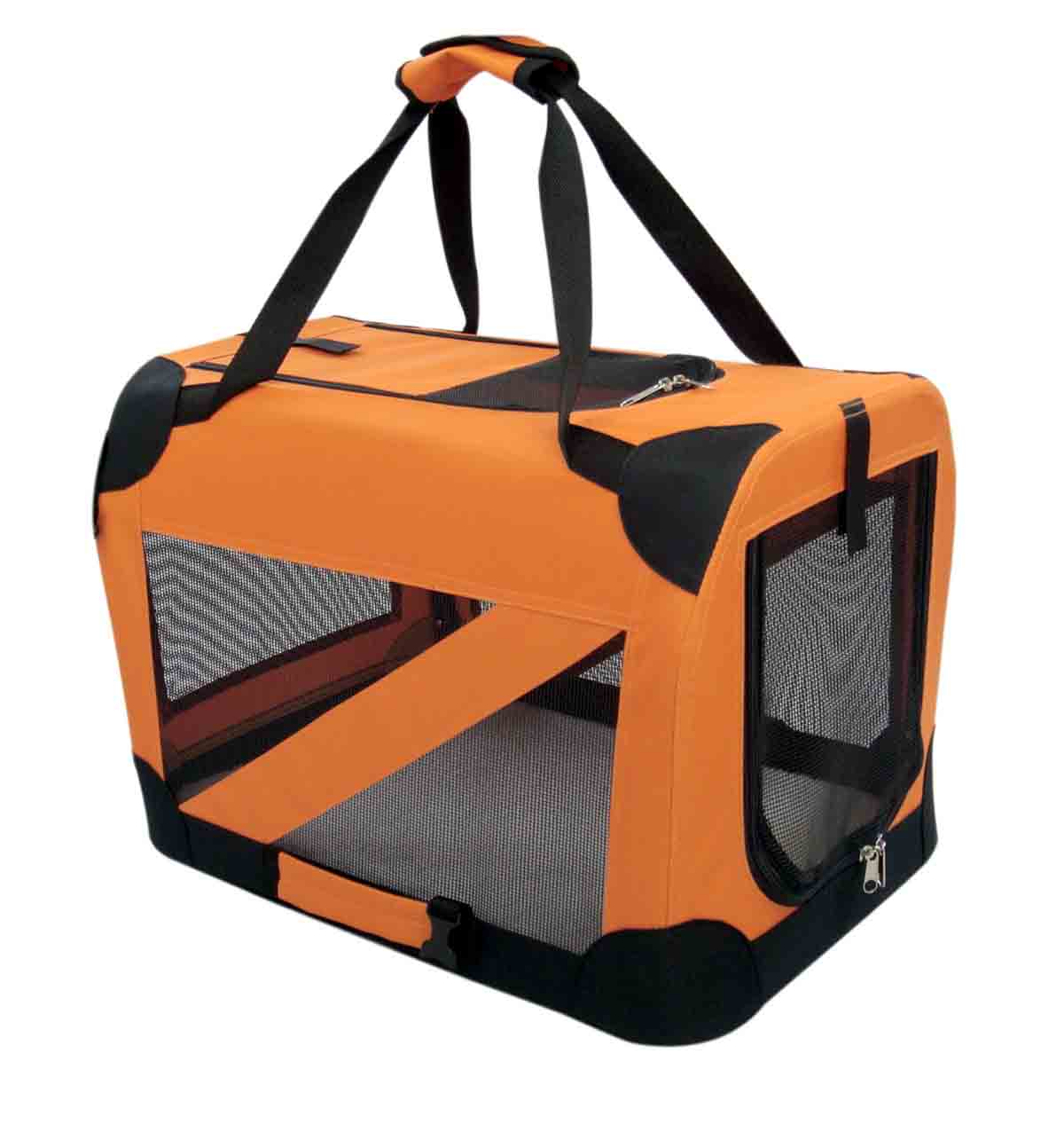 Vista-View Collapsible Travel Soft Folding Pet Dog Crate Orange